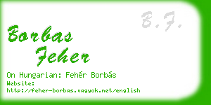borbas feher business card